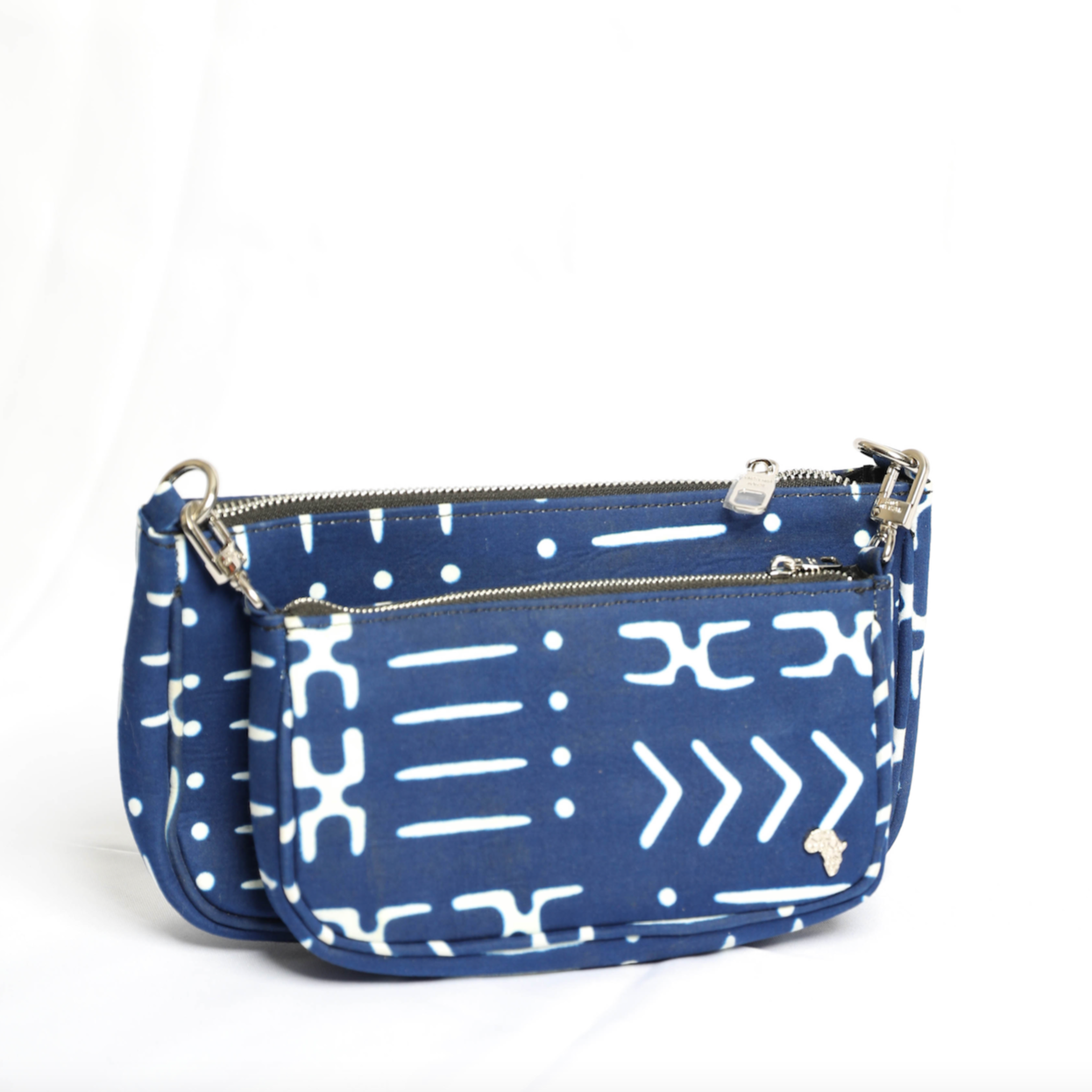 Multi Ama | Royal Blue Tribal | Ankara Double Bag