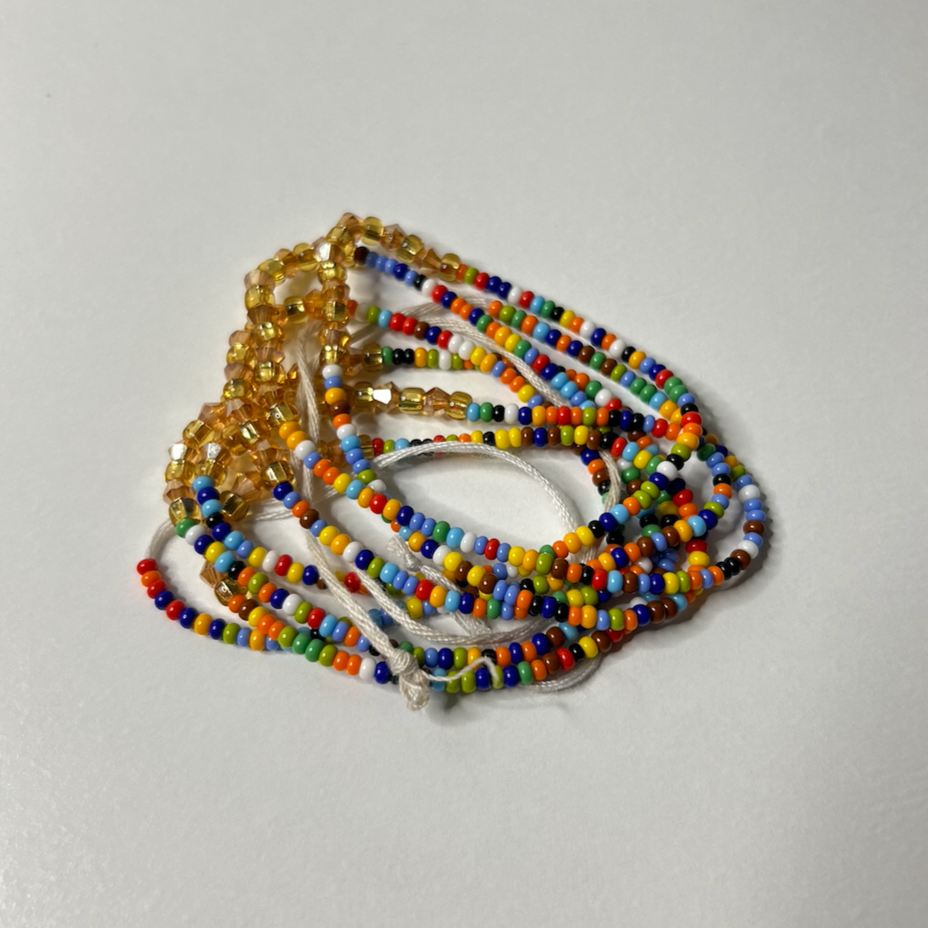 Pride Crystal | Tie-On | African Waist Beads