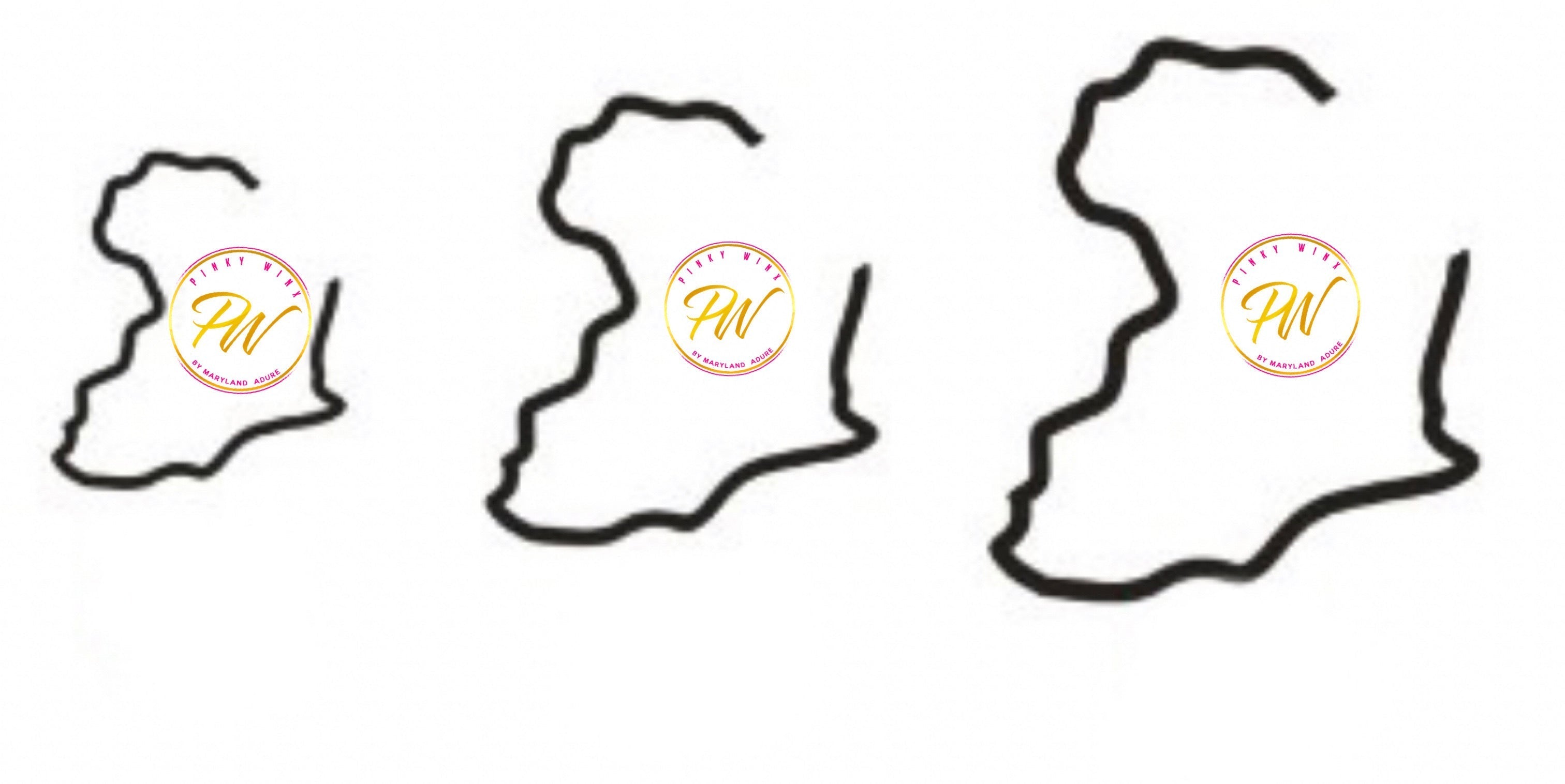 Roots Large | Large Africa Outline Hoop Earrings