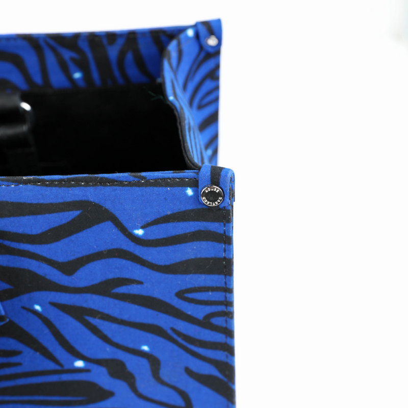 Uzi 33 | Royal Blue Tiger Stripe | Medium Ankara Tote Bag
