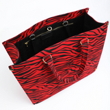 Uzi 40 | Red Tiger Stripe | XLarge Ankara Tote Bag