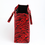 Uzi 33 | Red Tiger Stripe | Medium Ankara Tote Bag