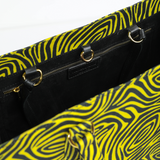 Uzi 40 | Yellow Wood Stripe | XLarge Ankara Tote Bag