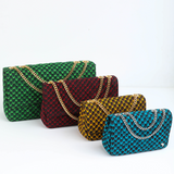 Damini 24 | Mustard Yellow Fishscale | Small Ankara Full Flap Bag