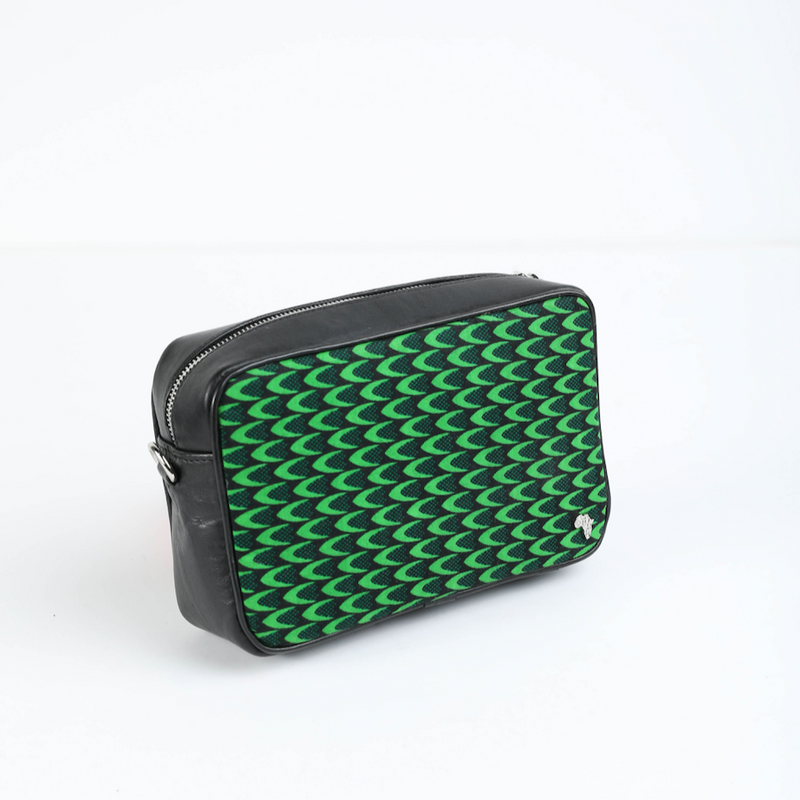 Chidi 23 | Green Fishscale | Unisex Ankara Camera Bag