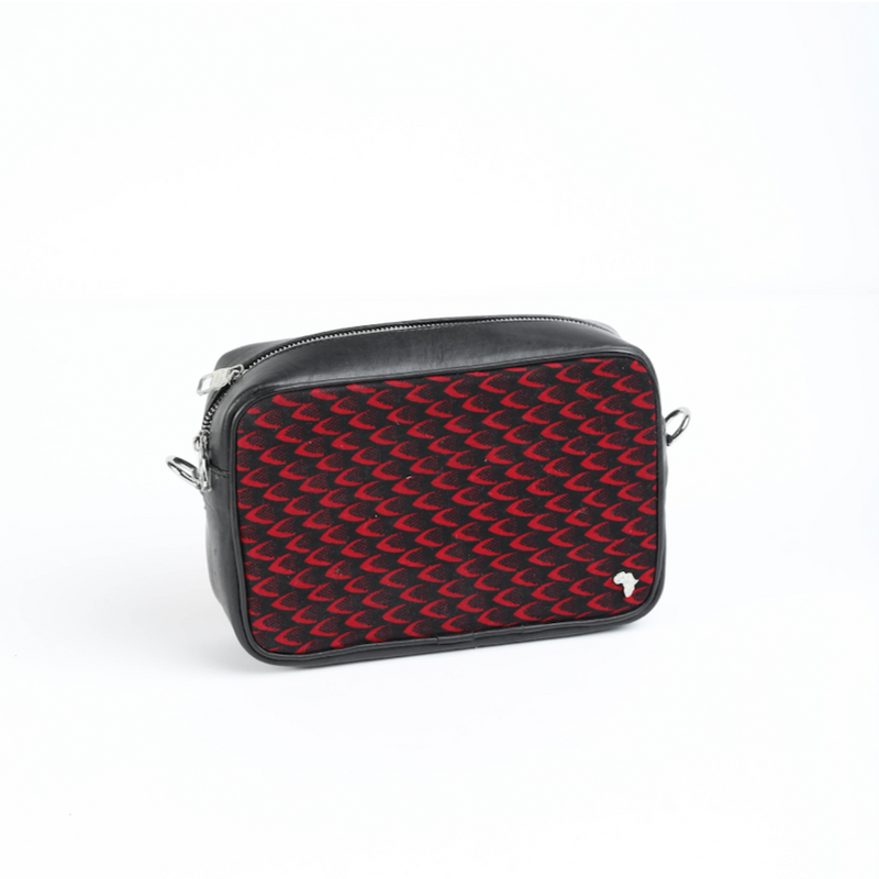 Chidi 23 | Red Fishscale | Unisex Ankara Camera Bag