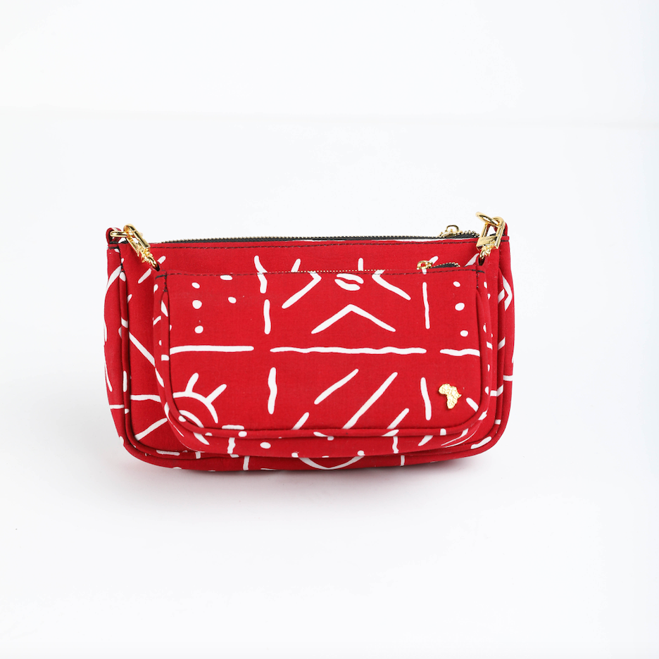 Multi Ama | Red Tribal | Ankara Double Bag