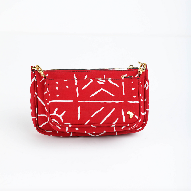 Multi Ama | Red Tribal | Ankara Double Bag