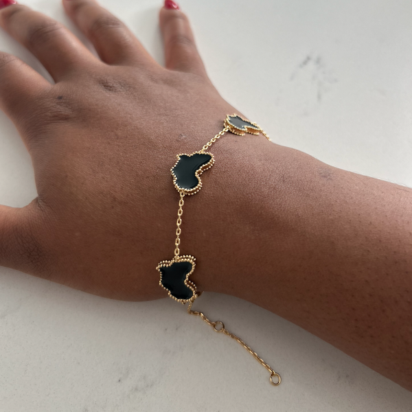 Adaku Macro V | Black Pearl | 5 Motif Africa Bracelet