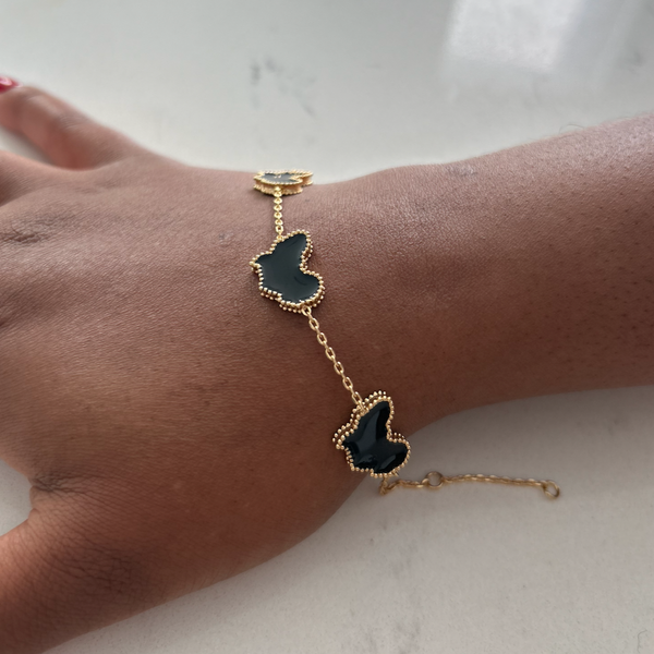 Adaku Macro V | Black Pearl | 5 Motif Africa Bracelet