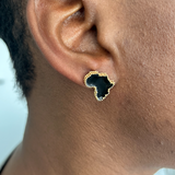 Adaku Macro I | Black Pearl | Africa Stud Earrings