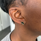 Adaku Micro I | Black Pearl | Mini Africa Stud Earrings