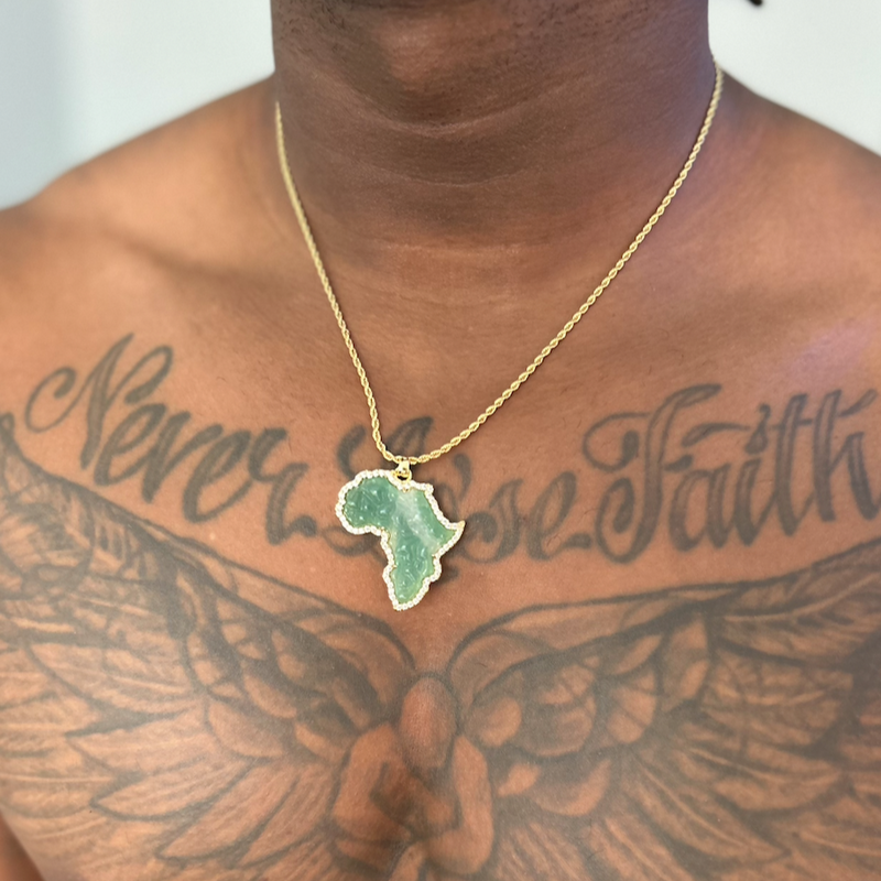 Ulo Jade | Large Africa Pendant Necklace
