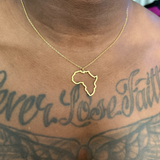 Ulo Trace Large | Africa Outline Pendant Necklace
