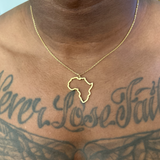 Ulo Trace Large | Africa Outline Pendant Necklace