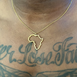 Ulo Trace Large | Africa Outline Pendant Necklace