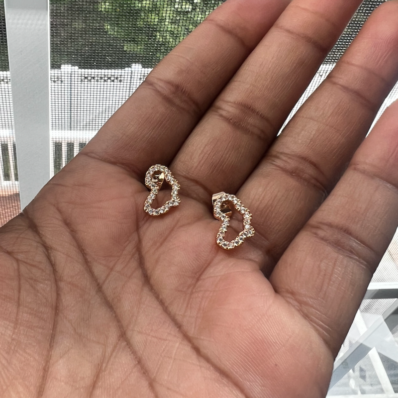 Naira | Zircon Crystal | Mini Africa Stud Earrings