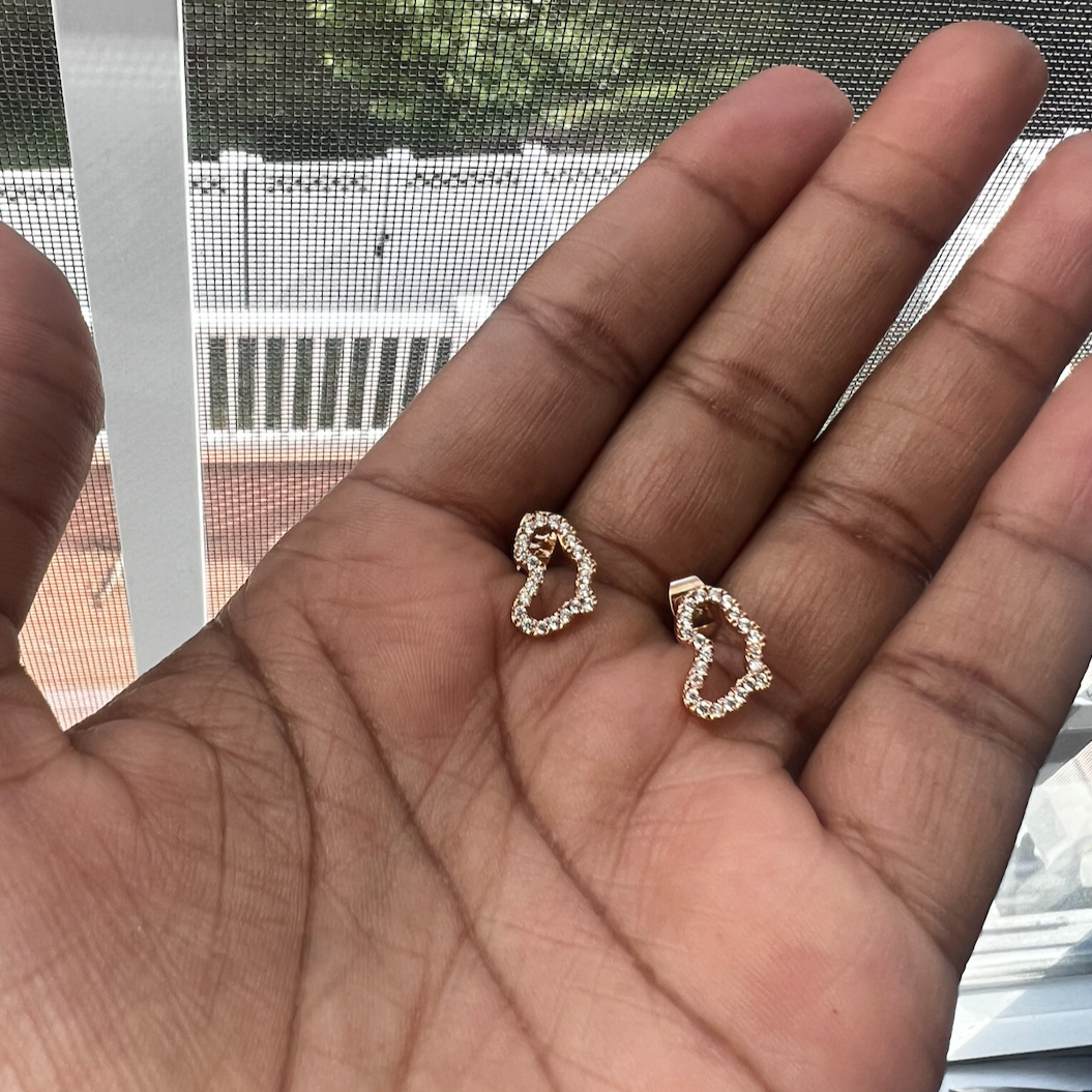 Naira | Zircon Crystal | Mini Africa Stud Earrings
