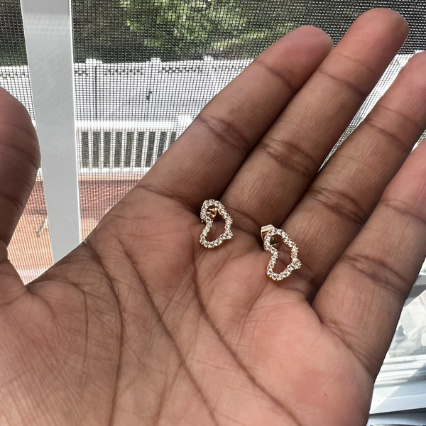 Naira | Zircon Crystal | Mini Africa Stud Earrings