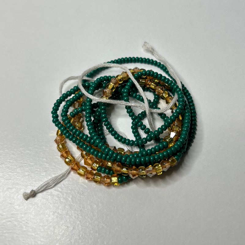 Emerald Crystal | Tie-On | African Waist Beads