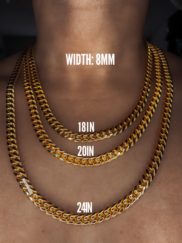 8mm African Link Necklace | Stainless Steel Jewelry