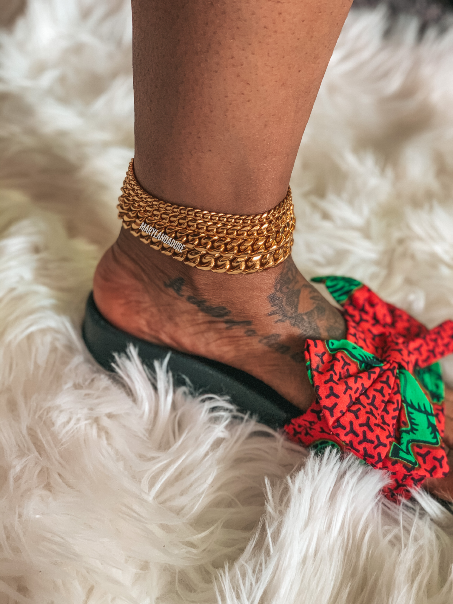 African Link Anklet | Stainless Steel Jewelry